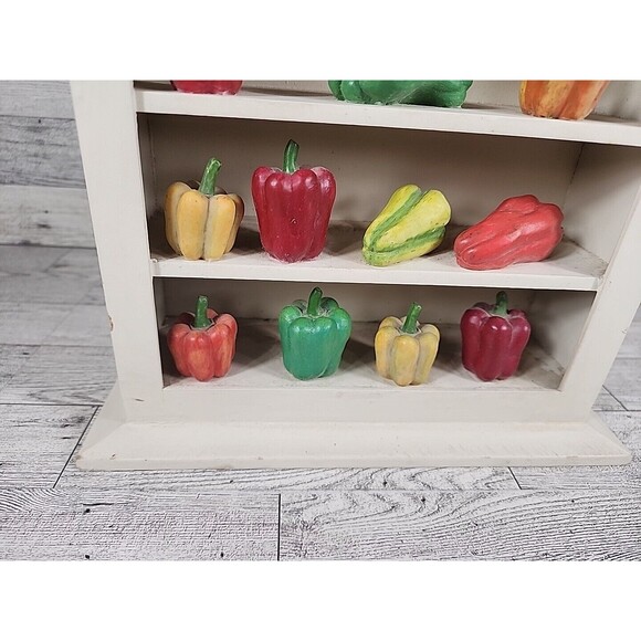 Vintage Kitchen Pepper Shelf Clock 16" Barn Farmhouse Decor Wall Or Countertop - Picture 2 of 11